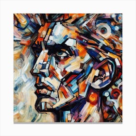 Abstract Of A Man'S Head Canvas Print