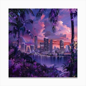 Sunset In Miami 4 Canvas Print