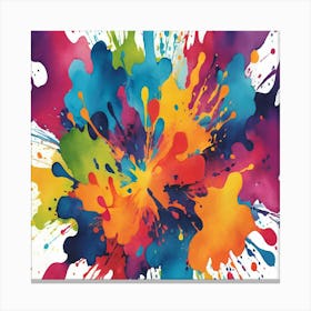 Colorful Paint Splash Canvas Print