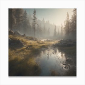 Misty Forest 1 Canvas Print