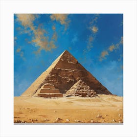 A Pyramids Of Giza Oil Painting Illustration 1719955498 3 Canvas Print