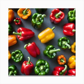 Colorful Peppers 96 Canvas Print