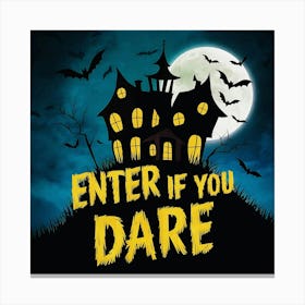 Happy halloween Illustration Spooky Horror devi background5 (7) Canvas Print