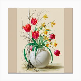 Tulips In A Vase 4 Canvas Print