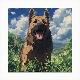 Giant Angry German Shepherd Dog 2 Canvas Print