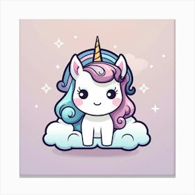 Cute Unicorn 207 Canvas Print