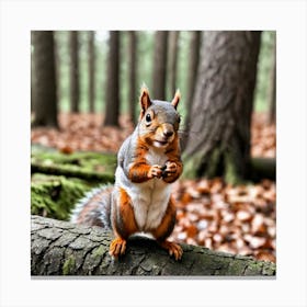 Squirrel In The Forest 4 Canvas Print