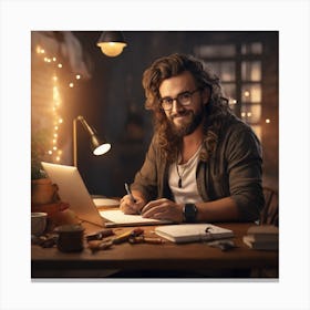 Writing Attractive Canvas Print