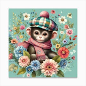 Monkey In A Hat Canvas Print