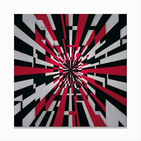 Abstract Red And Black Pattern 3 Canvas Print