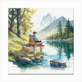 A Fisherman (3) Optimized Canvas Print
