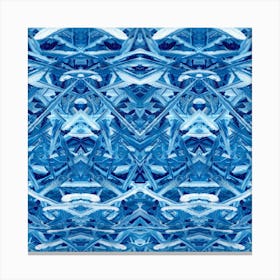Ice Crystals. Abstract blue artwork Canvas Print