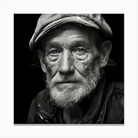 Leonardo Diffusion Xl Old Homeless Man Portrait12 Messy Beard 1 Upscayl 4x Realesrgan X4plus Anime Canvas Print