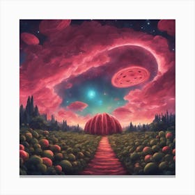 The Stars Twinkle Above You As You Journey Through The Watermelon Kingdom S Enchanting Night Skies, (2) Canvas Print