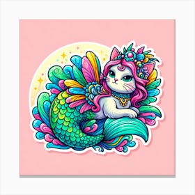 Mermaid Cat 7 Canvas Print