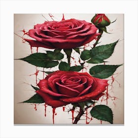 Bloody Roses Canvas Print