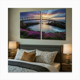 Bridge At Sunset Canvas Print