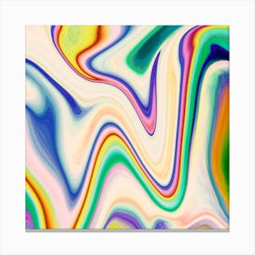 Crystal Obsession Psychedelic Square Canvas Print