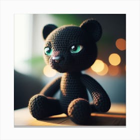 Amigurumi, Panther Canvas Print