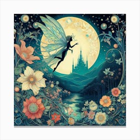 Fairy In The Moonlight 6 Canvas Print