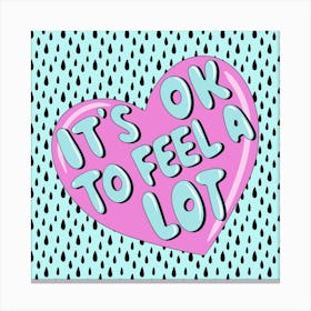 It's Ok To Feel A Lot Canvas Print