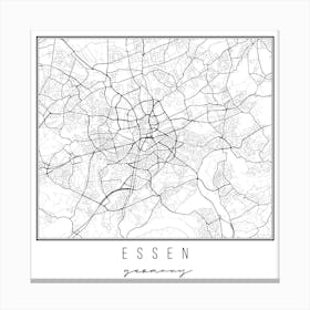 Essen Germany Street Map Canvas Print