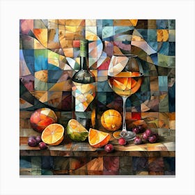 Wine And Oranges Canvas Print