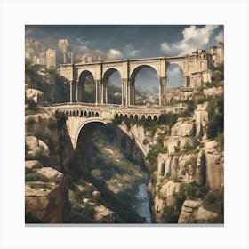 Bridge Over A River Canvas Print