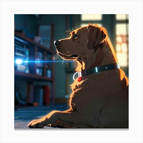 Dog In A Room Canvas Print