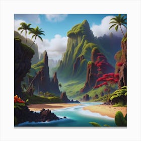 Hawaiian Landscape 14 Canvas Print