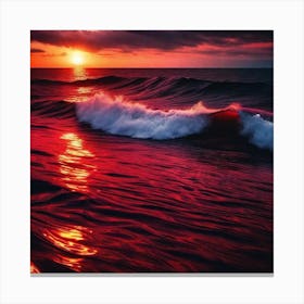 Sunset Over The Ocean 65 Canvas Print