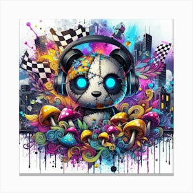 Psychedelic Panda 21 Canvas Print