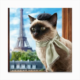 Paris Cat 1 Canvas Print