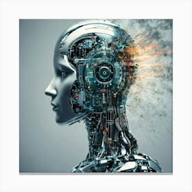 Robot Head Canvas Print