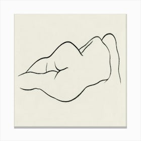 Woman Laying On Her Back Canvas Print