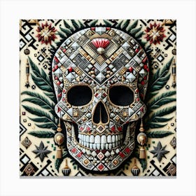 Day Of The Dead Skull 19 Canvas Print