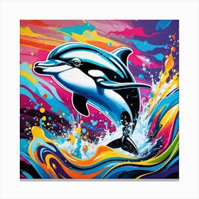 Dolphin Painting 5 Canvas Print