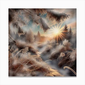 Frosty Sunrise Canvas Print