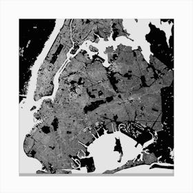 New York in Black Canvas Print