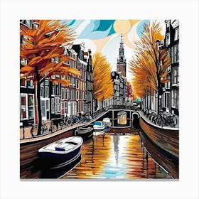 Amsterdam Canal 9 Canvas Print