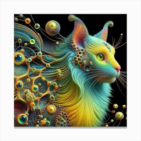 Psychedelic Cat 3 Canvas Print