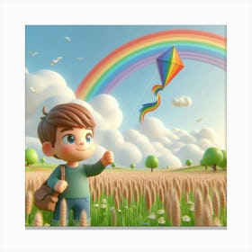 Rainbow Kite 1 Canvas Print