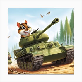 Chipmunk Warfare Canvas Print