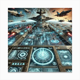 Advanced Targeting System Vanguard Class Battleship Converted Canvas Print