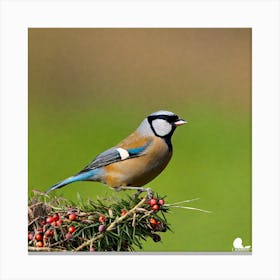 Tit on branch 57 Canvas Print