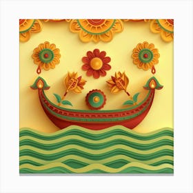 Onam Inspired Banner Texture With Rangoli Design 1718403145 2 Canvas Print