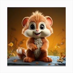 Cute Little Chipmunk Canvas Print