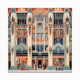 Art Deco marketplace Canvas Print