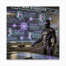 A Sci Fi Themed Scene Showcasing The Dark Sun Synd Manipulative Tactics Canvas Print