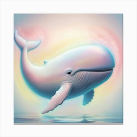 Whale In The Water Canvas Print